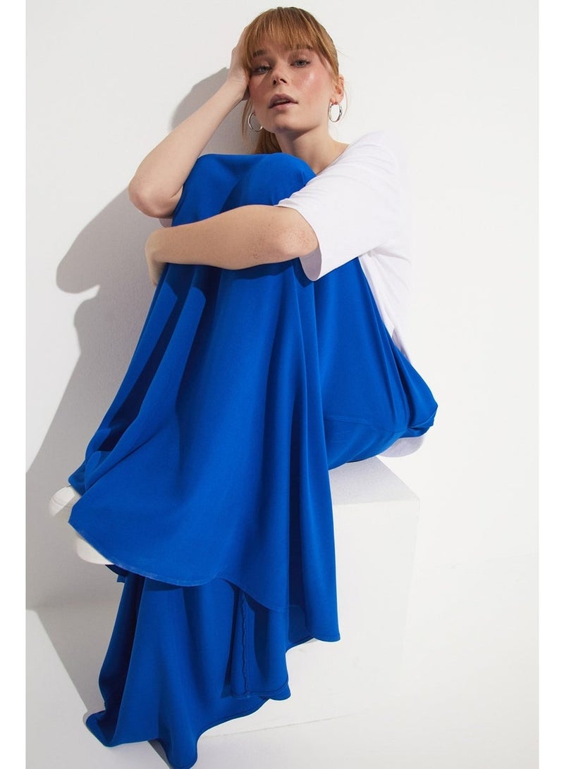 JUNE Elastic Waist Maxi 100% Viscose Skirt - Image 3